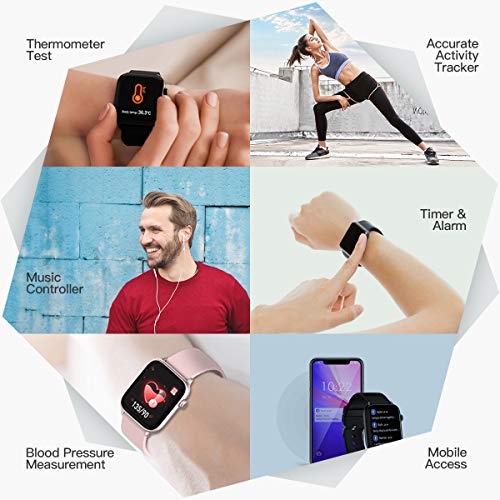 Smart Watch Fitness Tracker,Body Temperature Monitor Blood pressure