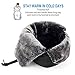mysuntown Winter Hats for Men, Ushanka Trapper Hat Russian Hat with Mask, Cold Weather Mens Winter Hats with Ear Flaps (Drak Black)