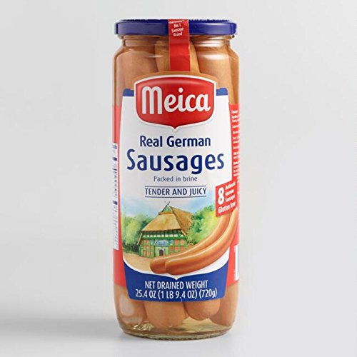 Meica Real German Sausages Packed in Brine Tender and Juicy, 25.4