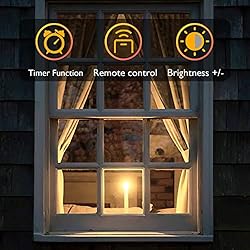 Homemory 9 Pcs Flameless Window Candles with Remote