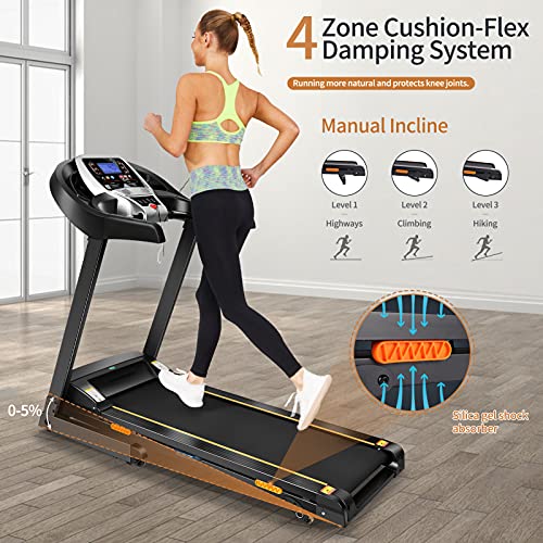 Treadmills for Home, 3.25HP Folding Treadmill with Incline, Fitness APP