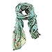 FUA Lady Womens Long Cute Dragonfly Print Scarf Wraps Shawl Soft Scarves (Green)