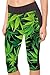 COCOLEGGINGS Womens 3D Digital Print High Waist Workout Yoga Capri Leggings