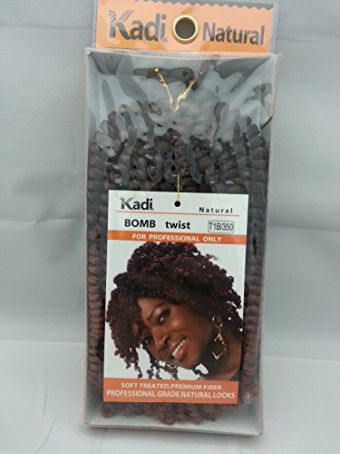 Kadi Natural Braiding Style, Hair Extension, Professional Grade Kanekalon (T1B/350 - Black Reddish Auburn, BOMB TWIST)