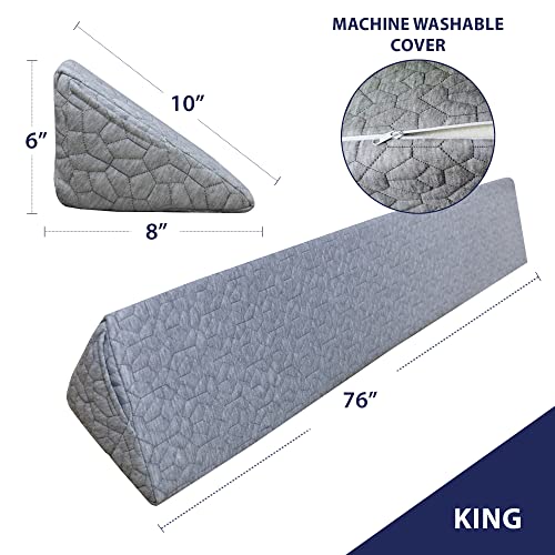 EPHEDORA Bed Wedge Stopper Pillow for Headboard Gap (06"), King Size