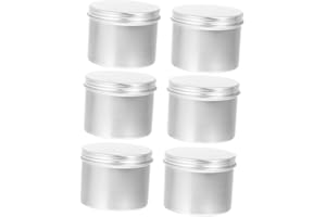 CIMAXIC 6pcs 4oz Aluminum Sealed Candle Jars with Screw Lids 120ml DIY Storage Containers for Tea Leaves