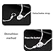 Efanr Detachable Neck Strap Band Long Lanyard Black - Ideal for Mobile Cell Phone / Smartphones / Phone Case / Camera / Key and Any Other Electronic Devices WITH A LANYARD HOLE