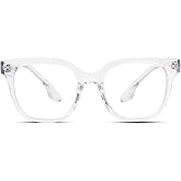 Avaeye Oversized Reading Glasses for Women Men Large Square Frame Readers Trendy Eyeglasses with Spring Hinges