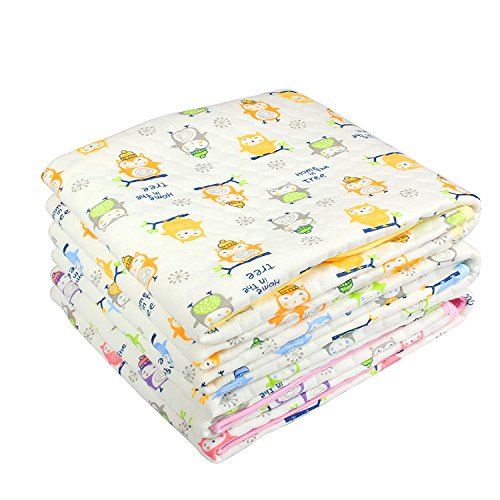 KSB Extra Large Infant Baby Deluxe Ecological Cotton Change Pad,Waterproof Baby Diaper Changing Pad In Vibrant Color For Home And Travel-Under The Age of 3 (L Size Random Color) - Thumbnail 2