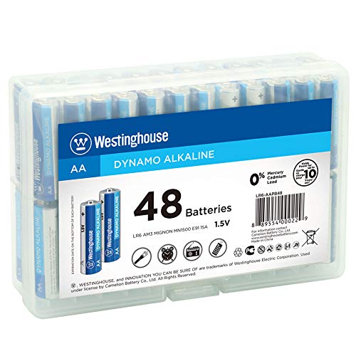 Westinghouse Alkaline AA Batteries (Bulk Pack 48 Count), LeakProof
