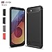 LG Q6 Case, LG G6 Mini Case, LG Q6 Plus Case, Wellci Soft Silicon Luxury Brushed Case with Texture Carbon Fiber Design Protection Cover for LG Q6 / LG G6 Mini / LG Q6 Plus / LG Q6+ (Black)