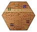 AmishToyBox.com Wooden Wahoo Marbles Game Board Set, Unpainted Holes, 16