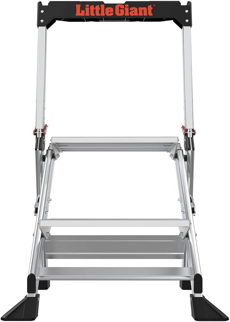 Little Giant Ladders, Jumbo Step, 2-Step, 2 foot, Step Stool, Aluminum, Type 1AA, 375 lbs weight rating, (11902) - - 