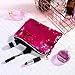 Tatuo 4 Pcs Sequin Makeup Bag Glitter Sequin Purse Rainbow Iridescent Make up Bag Small Reversible Cosmetics Pouch for Women Teacher Graduation Gifts Party Favors