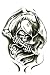 Grim Reaper Wraith Temporary Body Art Tattoos 2.5" x 3.5"