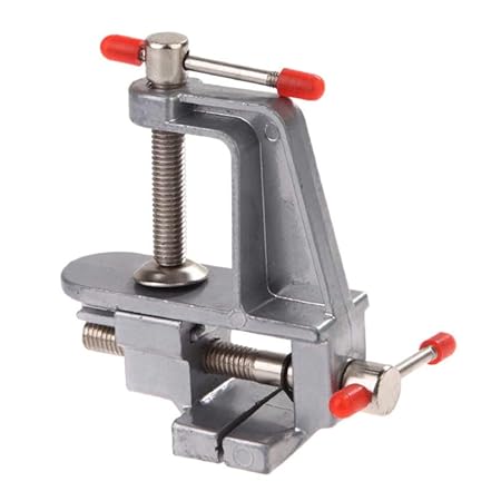 DIY Crafts Mini Flat Clamp Table Jaw Bench Clamp Drill Press Vice Opening Parallel Table Vise DIY Sculpture Craft Carving Tool (Pattern No # 10, Mini Clamp)