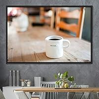 Framed Canvas Wall Art Tea Servings Dark Drinks Farmhouse/Country Group Multicolor Photography Realism Tea - 16x24 inches