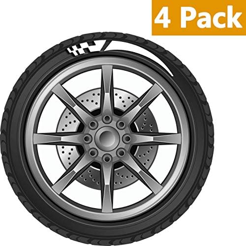 ALORR Vehicle Tire Stickers, Tire Lettering Kit Permanent Rubber, DIY Rubber Tire Decals Stickers (Not Including Glue)