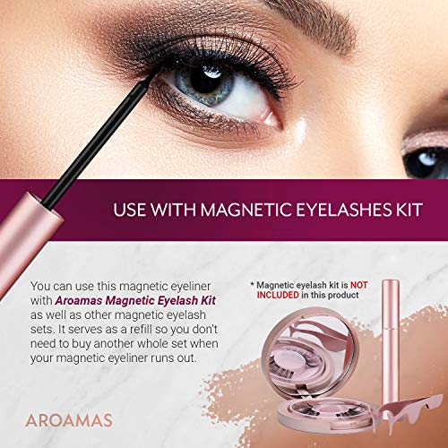 Aroamas Magnetic Eyeliner, Natural Look,Waterproof and Smudge Resistant