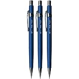 Pentel 0.7mm (P207) Blue P200 Series Automatic Mechanical Draughting Pencil Refillable Lead Eraser P207-C (Pack Of 3)