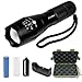 Led handheld Flashlight Super Bright LED Tac Flashlight, 1000 Lumen 5 Modes Zoomable Adjustable Focus With Rechargeable 18650 Battery and Charger, Water Resistant Torch for Outdoors