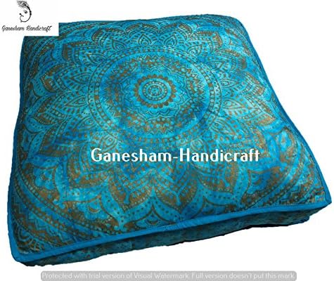 Indian Square Meditation Cushion Handmade Pillow Insert Boho