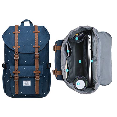 KAUKKO Laptop Outdoor Backpack, Traveling Rucksack Fits 15.6 Inch