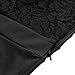 Dreaweet Women's Off Shoulder Lace Boat Neck Vintage Cocktail Party Wedding Dresses Black Medium