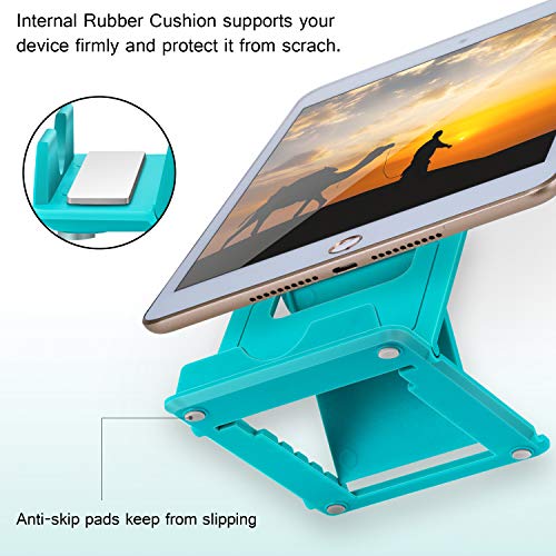 Cell Phone Stand Multi-Angle,【2 Pack】 Tablet Stand Universal Smartphones for Holder Tablets(6-10"), e-Reader, Compatible Phone XS/XR/8/8 Plus/7/7 Plus, Galaxy S8/S7/Note 8, Mini, Pixel(Blue)