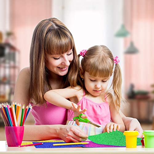 3 otters Glitter Foam Sheet, 30PCS Adhesive Foam Sheets Glitter Foam Paper Craft Foam Sheet 11.8 x 7.8 inches, 15 Colors