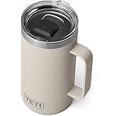 YETI Rambler 24 oz Mug, Vacuum Insulated, Stainless Steel with MagSlider Lid, Cape Taupe
