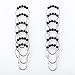 Amazer Black Shower Curtain Hooks, Decorative Rust Proof Acrylic Balls Shower Curtain Hooks, Stainless Steel Shower Hooks for Shower Curtain Bathroom Shower Hooks-Set of 12