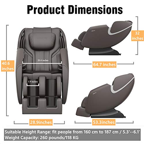 BOSSCARE Massage Chair Recliner with Zero Gravity, Full Body Airbag