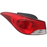 For Hyundai Elantra Sedan Outer Tail Light 2011 2012 2013 | Driver Left Side Taillamp Assembly Replacement