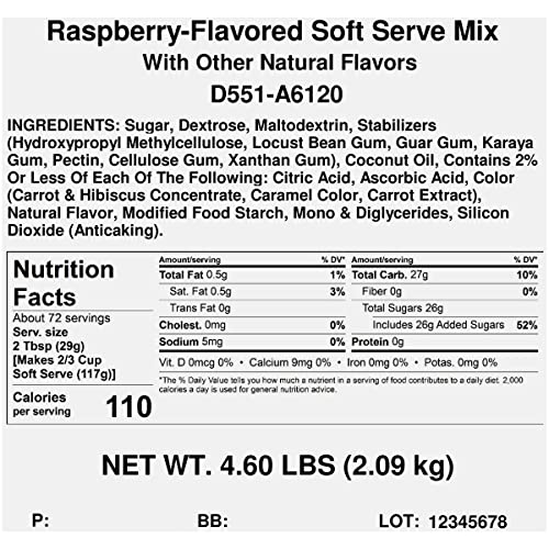 Dole Soft Serve Mix, Raspberry, 4.60 Pound Pricepulse