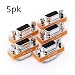 DB9 Null Modem Adapter Male to Female Slimline Data Transfer Serial Port Adapter 5 Pack primary