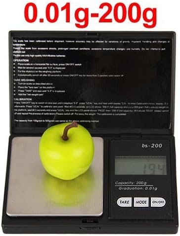 HongLieven 200g x 0.01g Mini Digital Jewelry Gold Beads Gem Pocket Weigh Scale