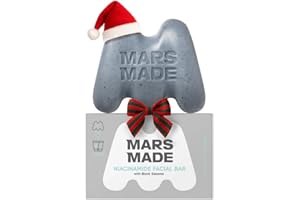 MARS MADE Niacinamide Facial Bar with Black Sesame - Nourishing & Moisturizing Face Wash Soap Bar for All Skin Types - Vegan & Travel-Friendly Korean Skincare (95g, 3.35 oz)