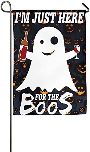 I'm Just Here For The Boos Outdoor/Indoor Custom Home Backyard Garden Flag Stand