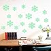 Christmas Snowflakes Wall Decals Decorations Glow in the Dark, Feskin Snow Flowers Window Stickers for Xmas Party Kids Home Room Decor
