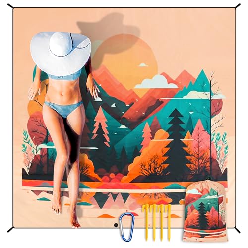 HIHOHO Waterproof Sandproof Beach Blanket Mat