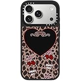 CASETiFY Mirror iPhone 17 Pro Case [Reflective/Compatible with Magsafe / 4.9 ft. 1X Military Grade Drop Protection] - Leopard Cherries - Black On Black