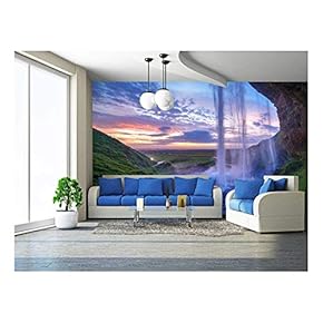 BRAND_NAMESeljalandfoss Waterfall at Sunset Iceland Horizontal Shot