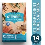 Rachael Ray Nutrish Premium Natural Dry Cat Food, Real Salmon & Brown Rice Recipe, 14 Pounds