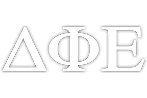 Pro-Graphx Delta Phi Epsilon Greek Sorority Sticker Decal, 2.5 Inches Tall, White