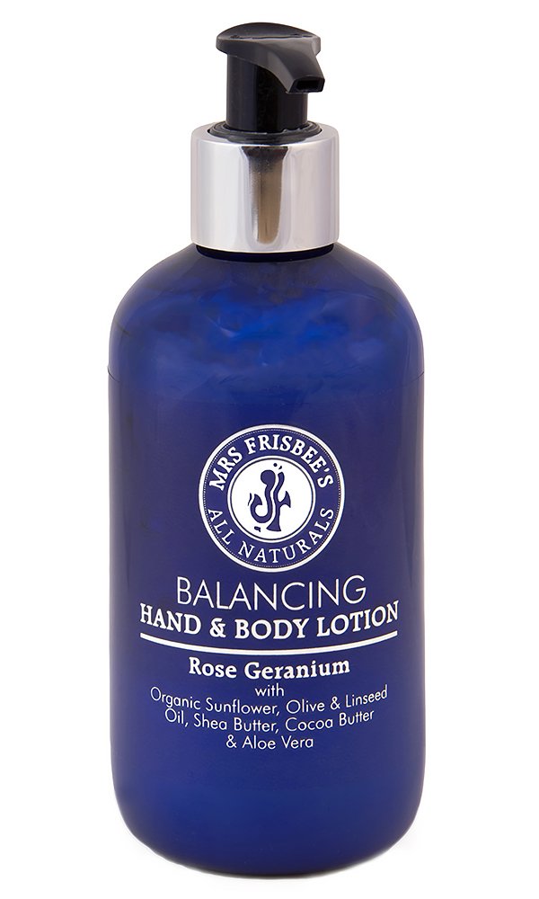 Balancing Organic Hand & Body Lotion/Made with Rose Geranium Pure Essential Oil/Handmade/Natural/Vegan/Natural Botanical Ingredients/Cruelty Free