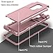Galaxy S9 Plus Case, Elegant Choise 3 in 1 Wallet Case with Hidden Back Mirror Heavy Duty Full Body Protection Rugged Case Cover with Card Slot Holder and Kickstand for Samsung Galaxy S9+ (Rose Gold)
