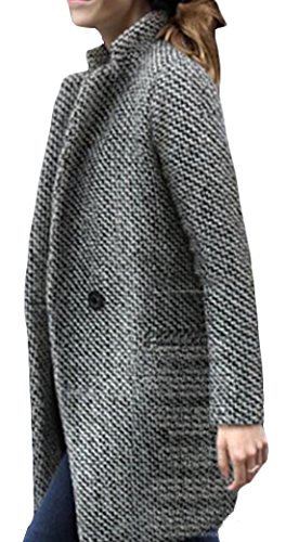 Unko Womens Casual Winter Wool Coat Jacket As picture M Unko Womens Casual Winter Wool Coat Jacket As picture M