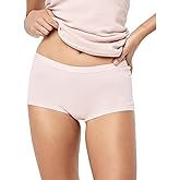 Papinelle Women's Emily Boy Short Sleep Briefs - Breathable, Full Coverage Organic Cotton with Soft Elastic Waistband
