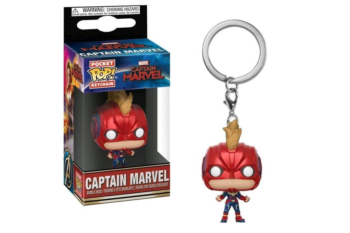 Funko POP! Keychain Marvel: Captain Marvel - Captain Marvel Masked,One-Size,Multicolor